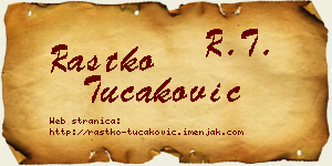 Rastko Tucaković vizit kartica